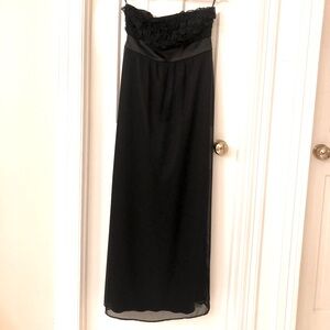 Ruffle top strapless gown size4